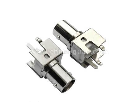 BNC female PCB mount connector, 50 Ω