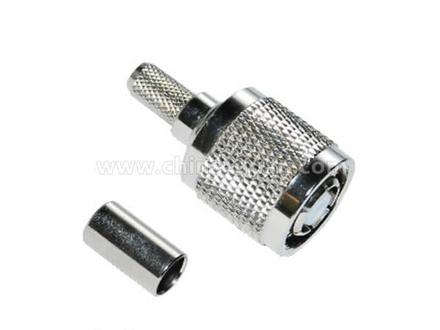 TNC male straight cable assembly, RG58, RP