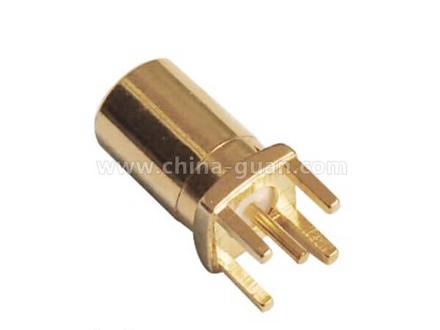 MCX coaxial straight PCB mount connector