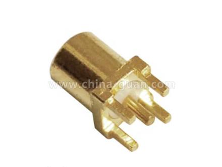 MCX coaxial straight PCB mount connector
