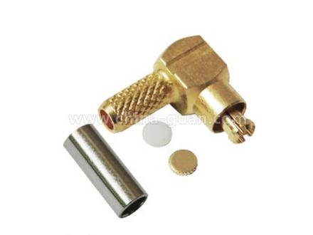MCX coaxial right-angle crimp connector