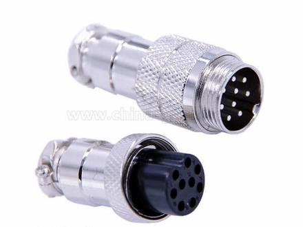 GX16 male straight connector