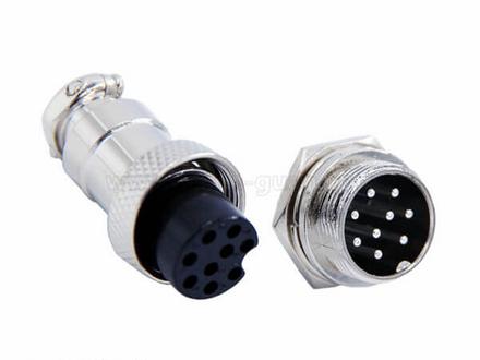 GX16 coaxial straight connector, waterproof