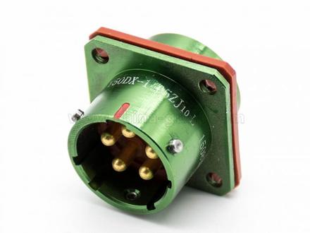 Y50 coaxial straight flange connector